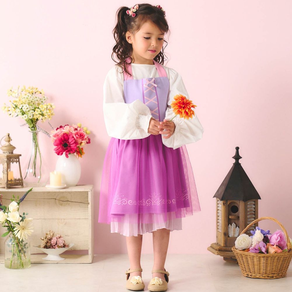 日本千趣會 - 公主圍裙式洋裝-卡通人物樂佩-粉紫