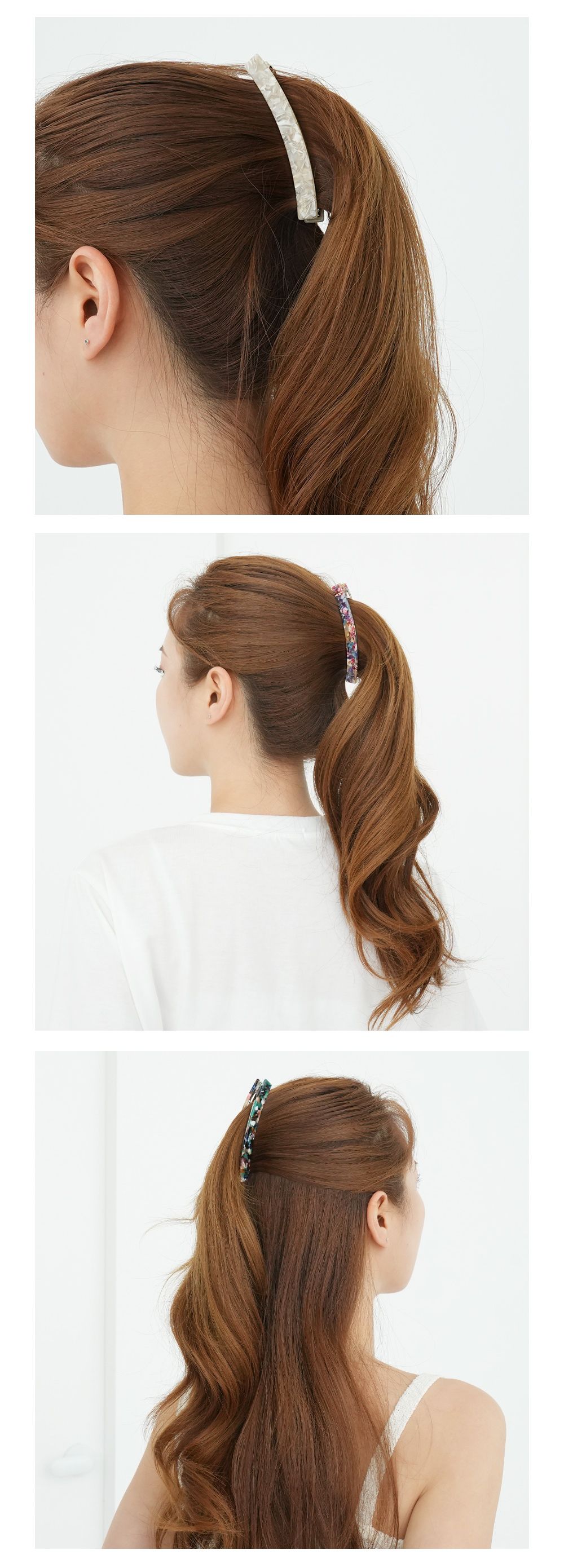 韓國 Soo&Soo - 正韓製CREATION FRANCE扣式髮夾-黑