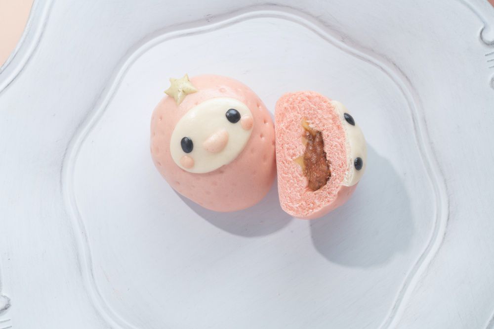 老甜媽手工饅頭 - 限量組-草莓起司包6入+德國香腸起司包6入+馬卡龍一口小饅頭-400g