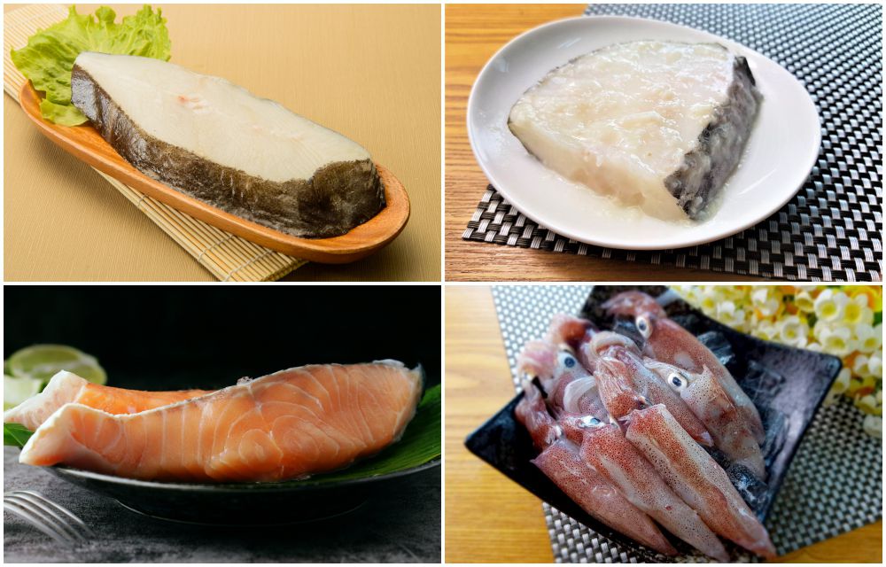 【一吉鮮新鮮水產】豪華海鮮麵、去刺鮮嫩鱸魚片、智利鮭魚片