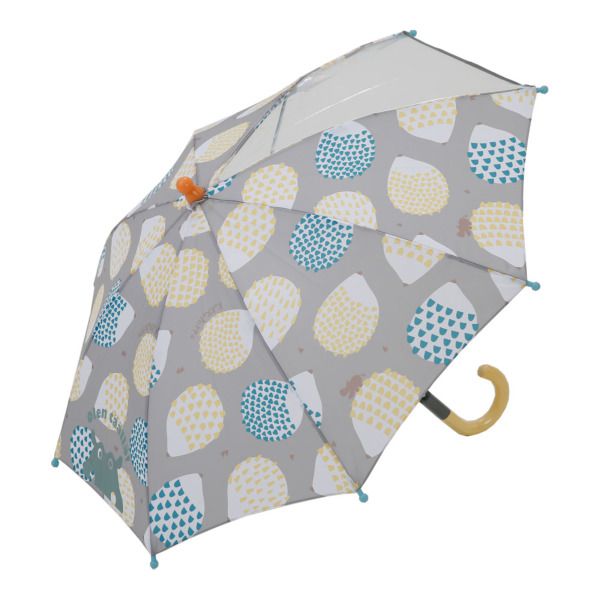 日本 kukka hippo - 兒童單片透明直傘-萌萌刺蝟