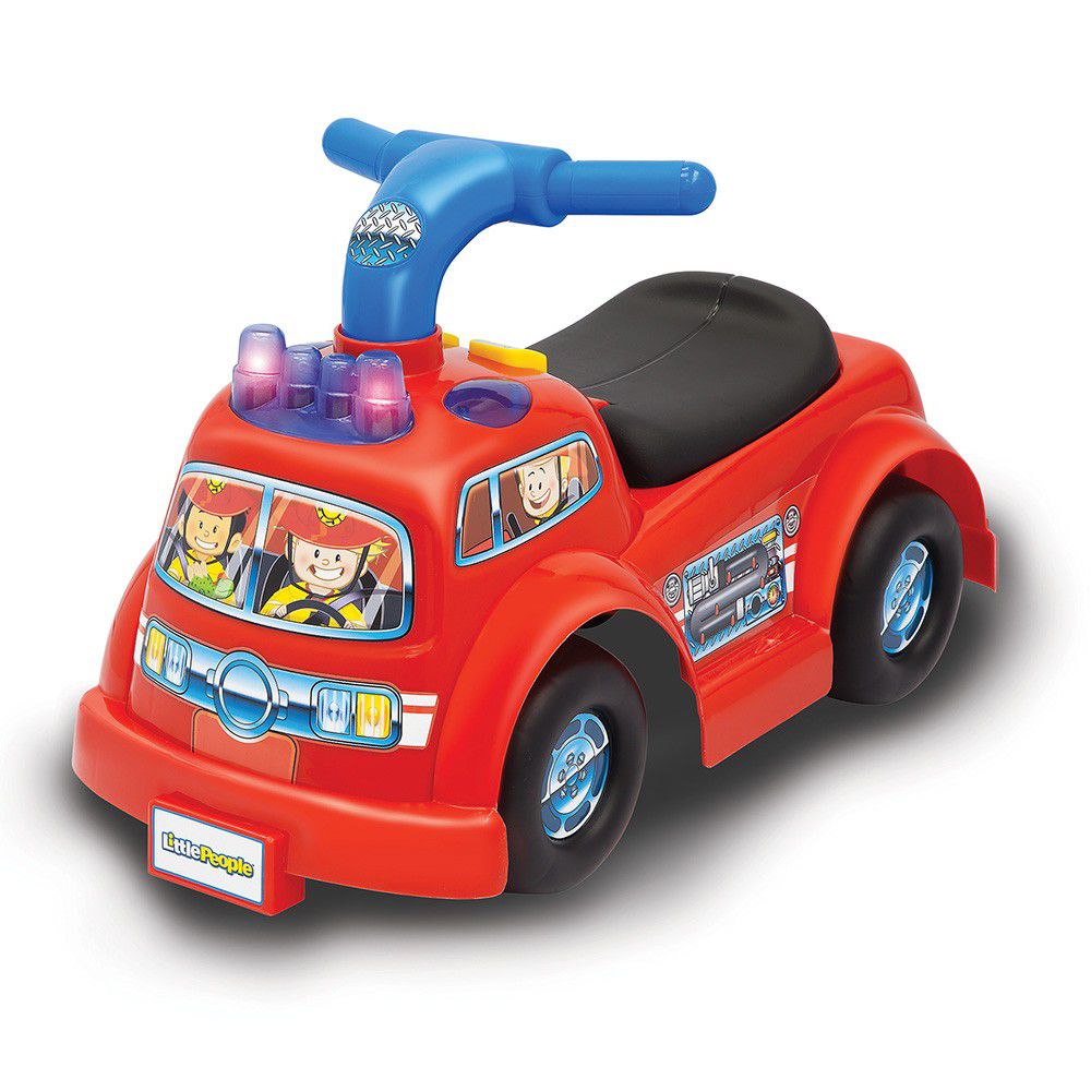 美國Fisher-Price 費雪 - 費雪牌little people 消防車騎乘玩具