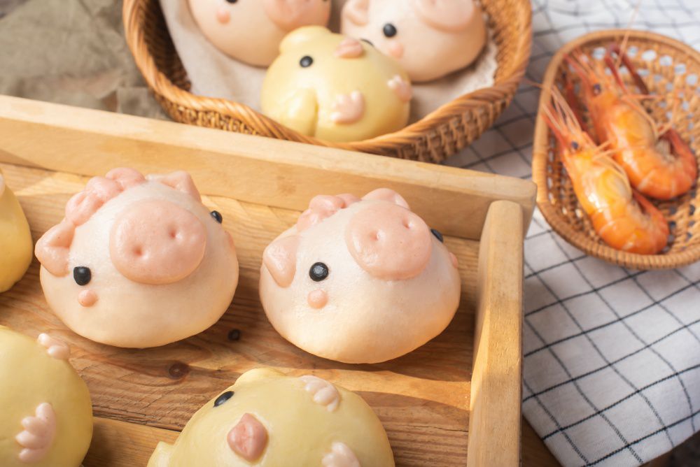 老甜媽手工饅頭 - 限量組-饅宇宙可愛造型饅頭8入-360g+馬卡龍一口小饅頭-400g+熊咩咩豬肉包-(小羊/小豬/小熊)隨機8顆-560g