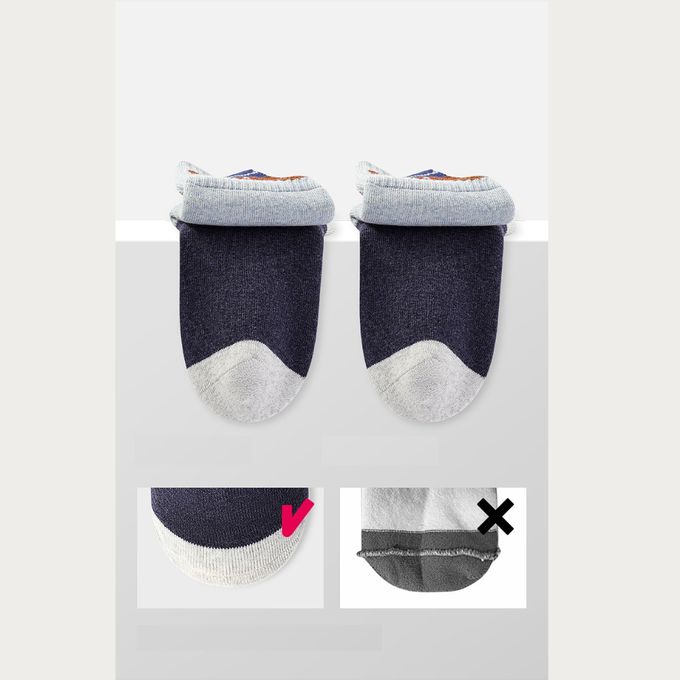 紳士眼鏡狗條紋加厚毛圈中筒棉襪