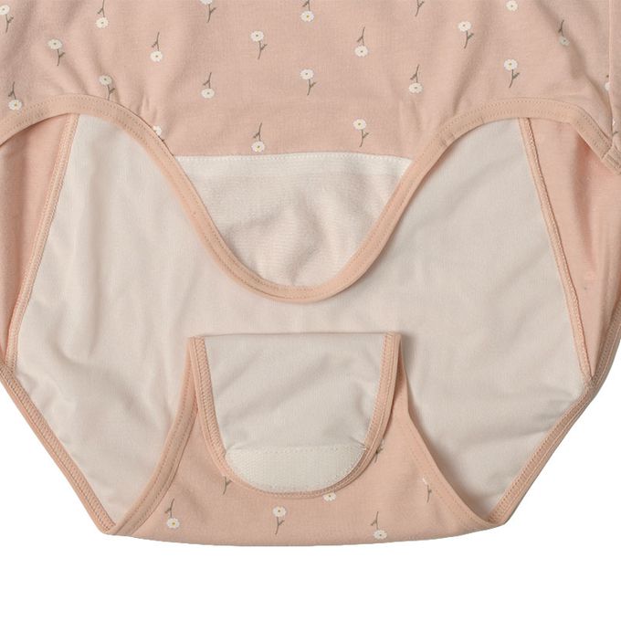 akachan honpo - 產後護理內褲-腹部舒適款 小花-粉紅色