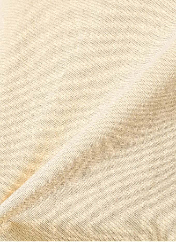 韓國 OZKIZ - 歪頭鴨家族印花短袖上衣-米黃