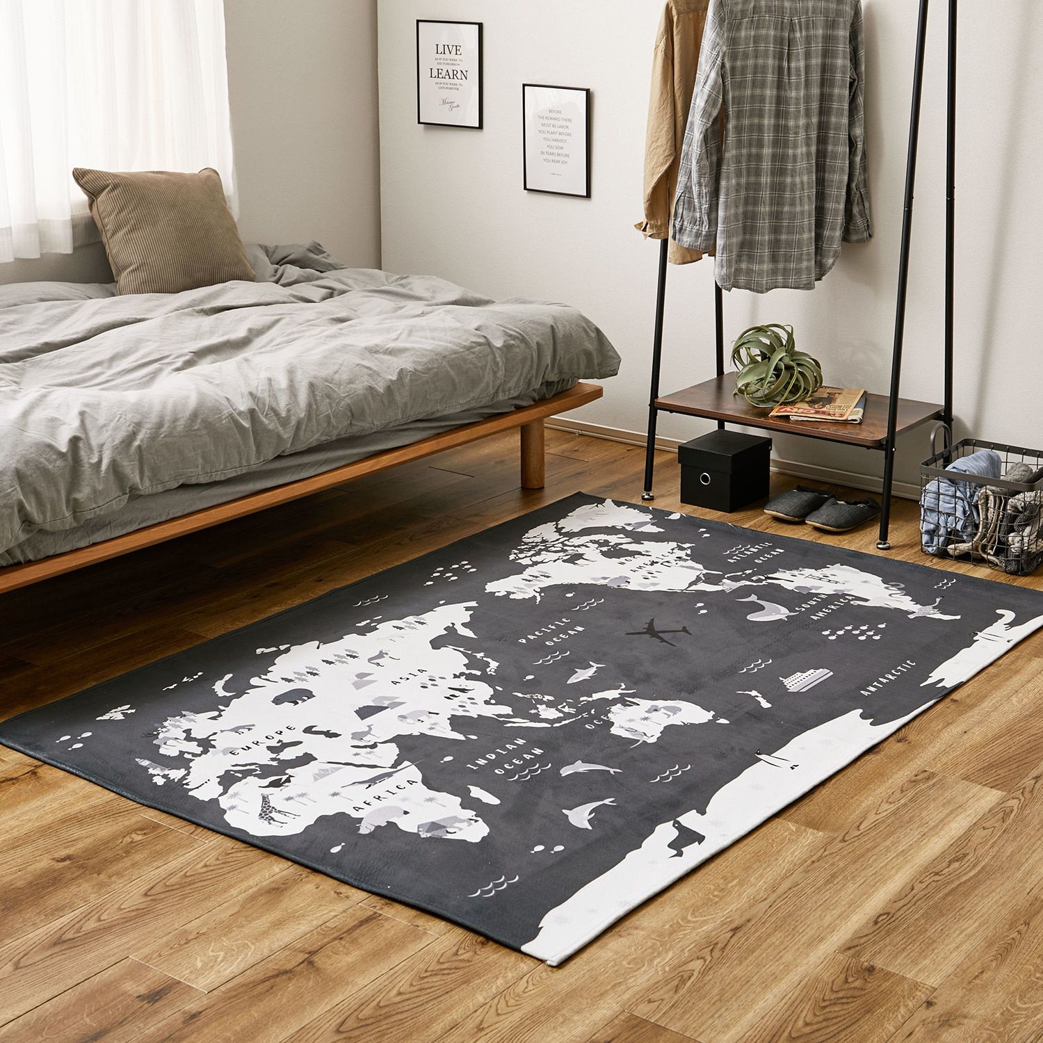 日本千趣會 - 邊學邊玩！可機洗細絨兒童地毯-水族館 (120×180cm)