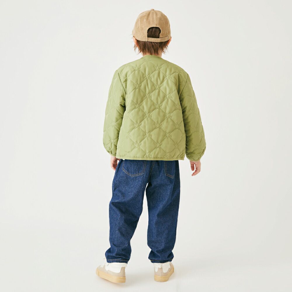 日本 evercloset - 星星絎縫保暖鋪棉外套(可機洗)-軍綠