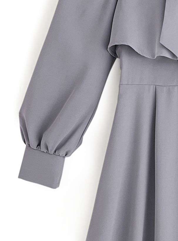 日本 GRL - 2WAY浪漫綁帶收腰洋裝-深藍