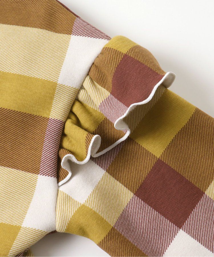 日本 apres les cours - [推薦]內刷毛溫暖荷葉長袖洋裝-丹寧-海軍藍