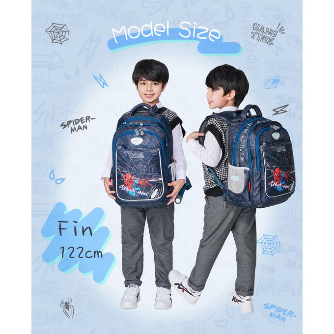 impact 怡寶 - 蜘蛛人成長型護脊書包-深藍(IMMVSD301NY)|身高130cm以上