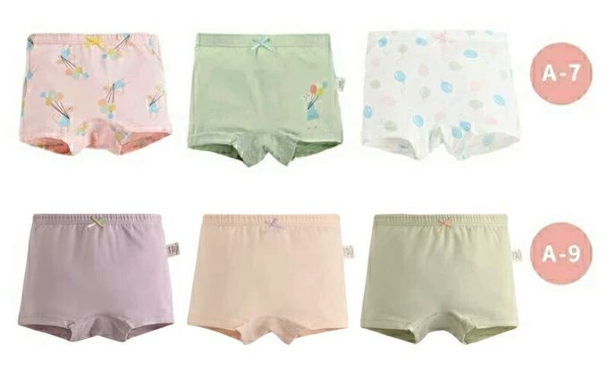 日本 Ho-ho kids - [樂天4冠王]純棉透氣女孩內褲(3入)-條紋x獨角獸x彩虹-粉藍白