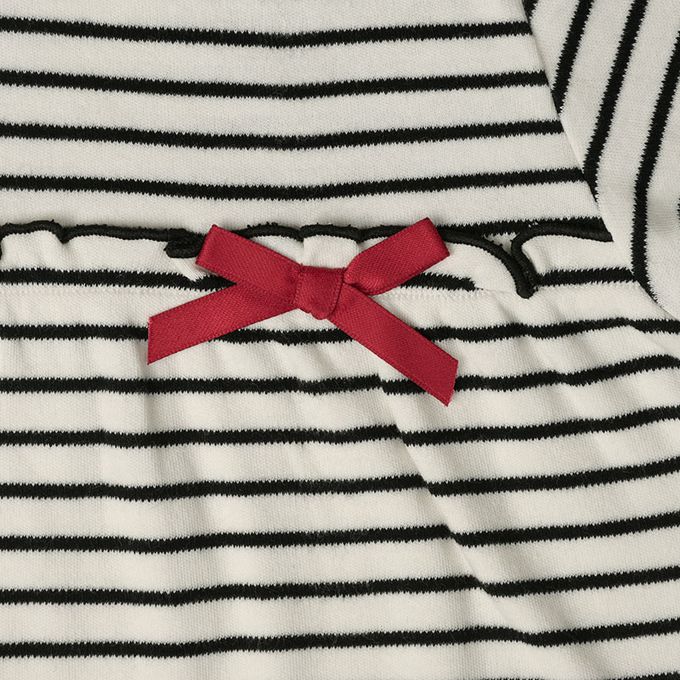 akachan honpo - 長袖T恤-胸下拼接-黑色