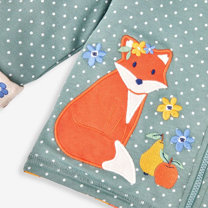 英國 JoJo Maman BeBe - 幼/兒童雙面穿100%純棉保暖連帽外套-收穫祭