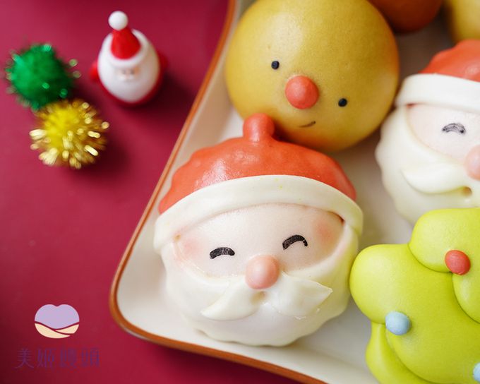 美姬饅頭 - 聖誕節鮮乳造型饅頭-35g/顆*6入裝