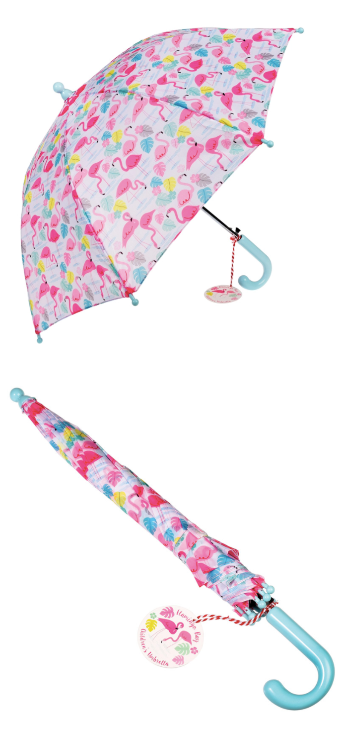 英國 Rex London - 幼童/兒童自動傘-火烈鳥