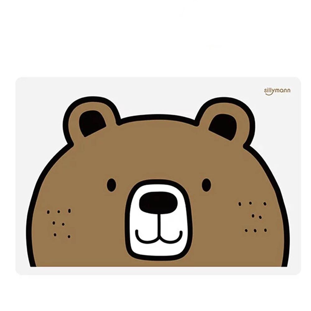 韓國 sillymann - 100%鉑金矽膠可愛寶貝兒童餐墊(熊)-熊