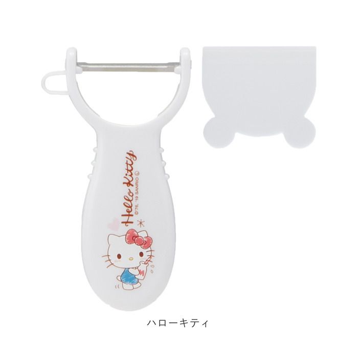 日本 SKATER 代購 - 兒童安全削皮刀-Hello Kitty-白