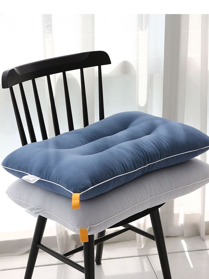 韓國 SSUEIM - 韓國製可水洗防蟎枕頭60x40cm-深藍