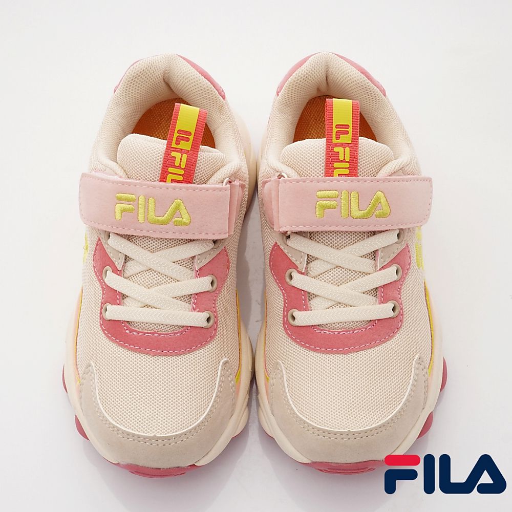 FILA - 復古老爹運動鞋款(中大童段)-運動鞋-米桃