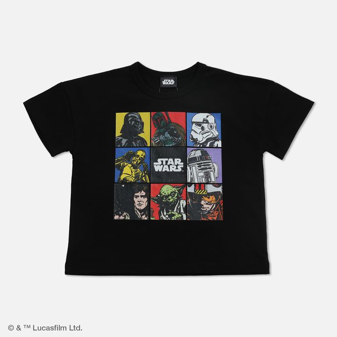 日本 Chil2 - 聯名款純棉短袖上衣-星際大戰B-黑