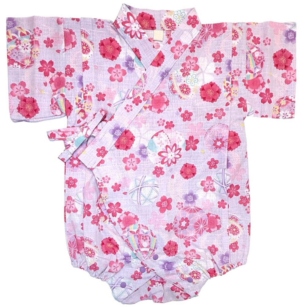 甚平包屁衣-手鞠-紫色