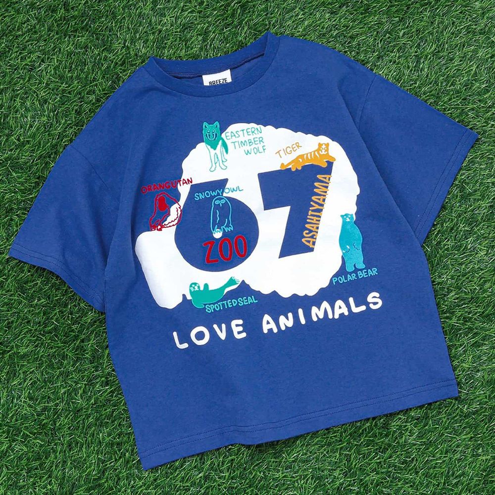 旭山動物園應援 純棉限量短袖上衣-寶藍