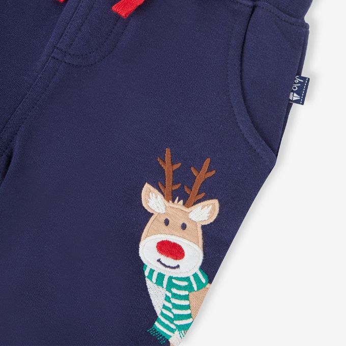 英國 JoJo Maman BeBe - 幼/兒童超優質秋冬100%純棉長褲-聖誕節