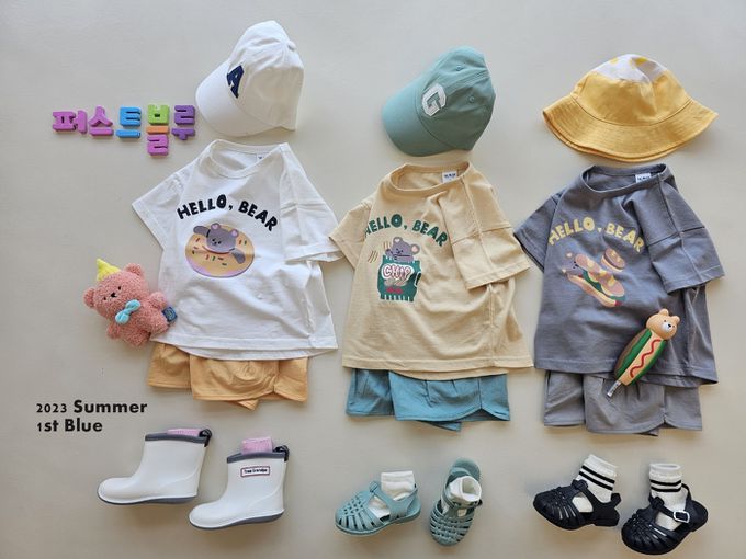 韓國 First Blue - 鬆緊腰日常好搭褶線短褲-亮黃