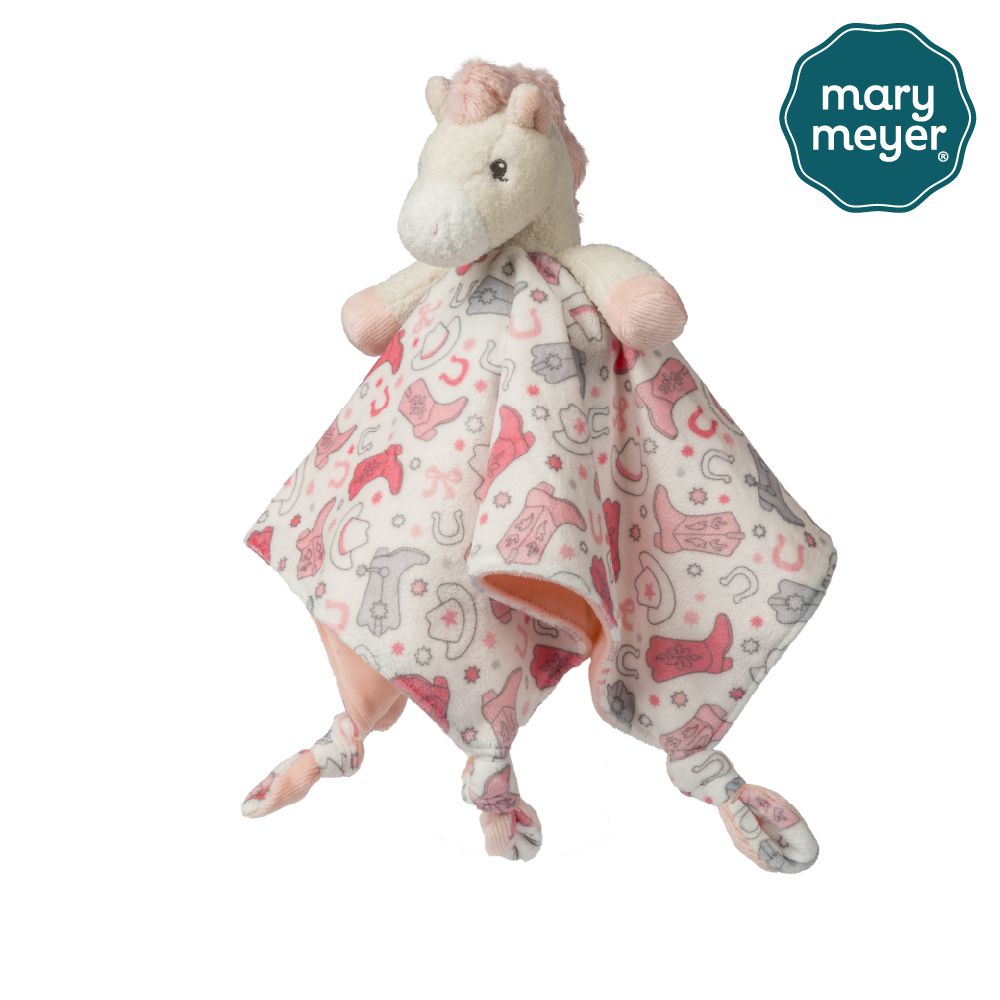 柔軟安撫巾-甜粉牛仔馬