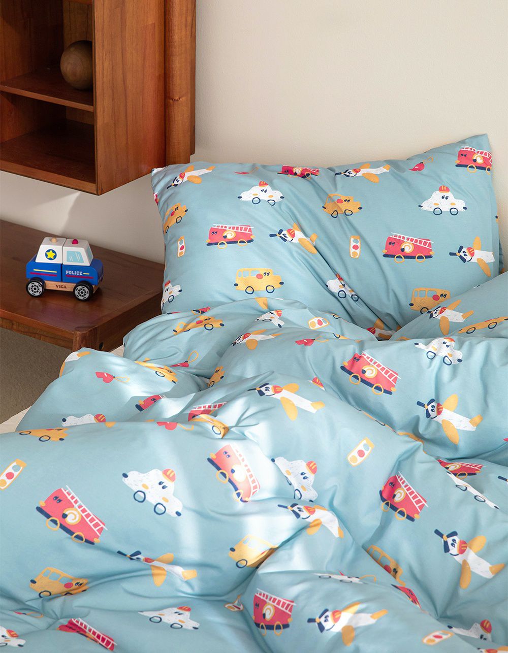 韓國 Maatila - (兒童款)可水洗M2全方位抗菌防蟎棉被-噗噗車車