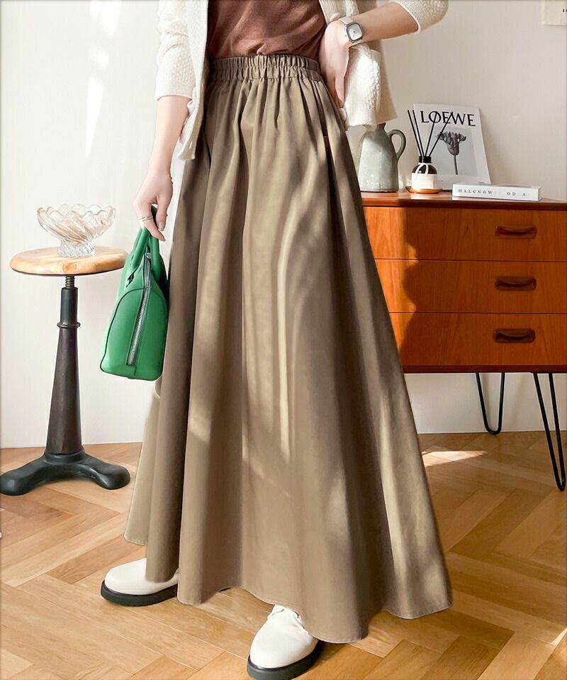 日本 Classical Elf - 百搭垂墜感修身長裙-黑