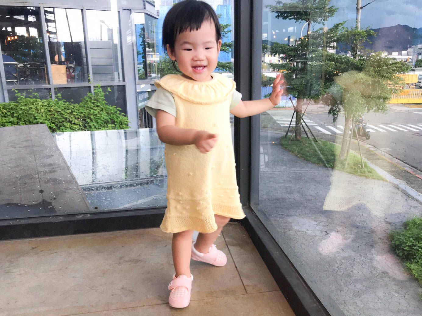 akachan honpo - 學步鞋-格紋-粉紅色