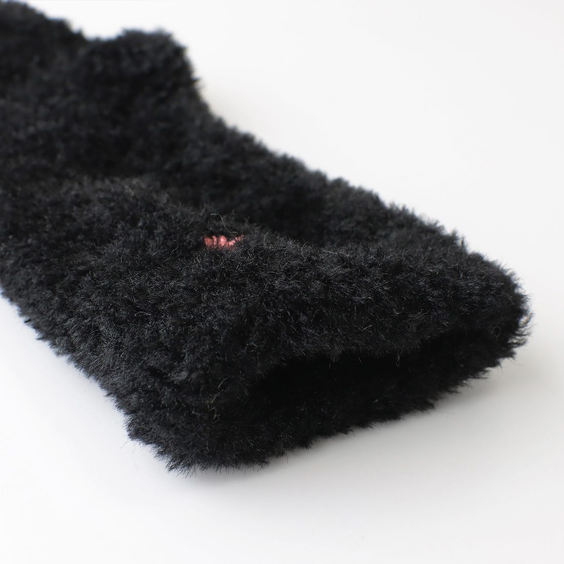 日本 TOMO - 可愛動物刺繡毛絨保暖襪-暹羅貓-桃粉