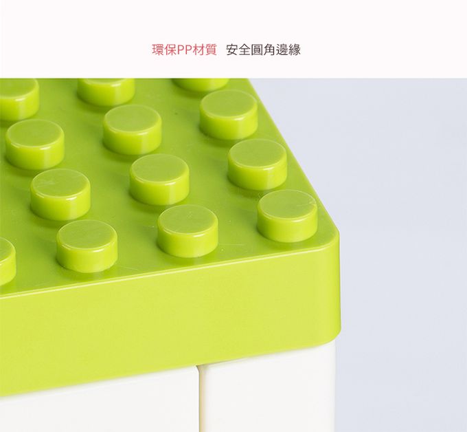 日本霜山 - 樂高可疊式積木玩具摺疊收納箱-藍蓋-25L-送台製OK牌積木(1kg)