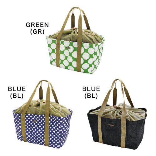 日本現代百貨 - 繽紛野餐 大容量方型保溫保冷袋/購物袋-格紋-深藍 (42x22x27.5cm)