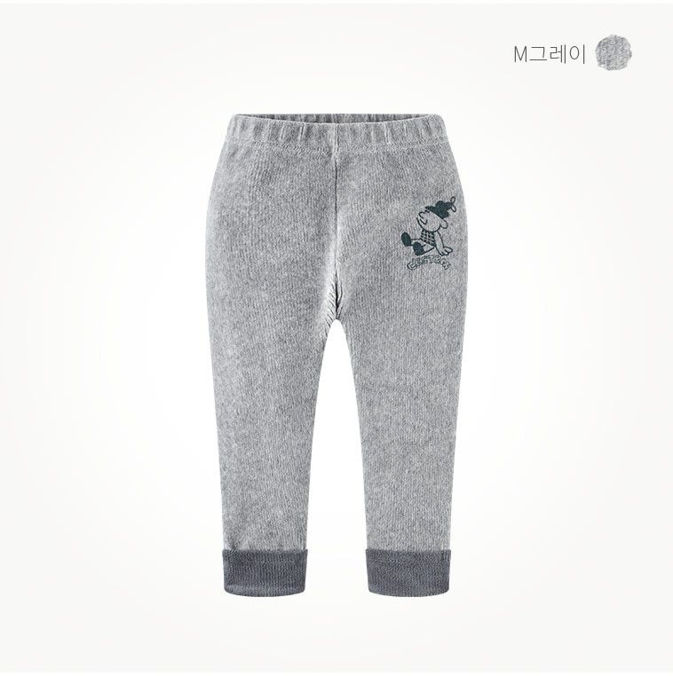 韓國 milk mile - 小小孩針織內搭褲-灰