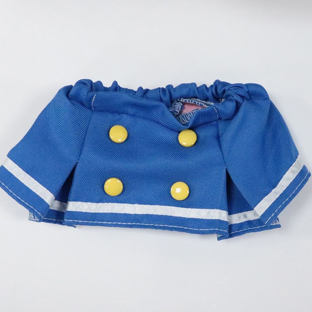 日本 Usamomo - 【萌兔桃桃】更衣配件-黃扣學生裙 藍 22cm專用 (S)