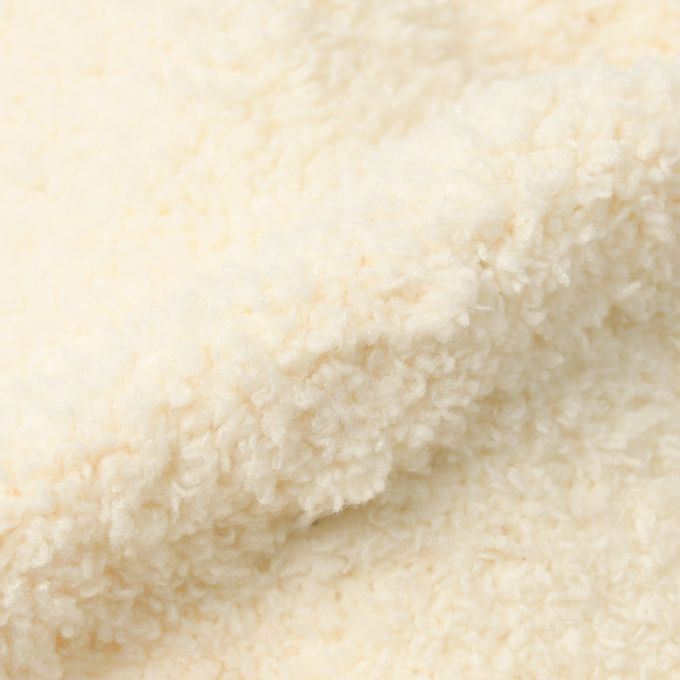 akachan honpo - 毛茸茸動物針織帽-米白色