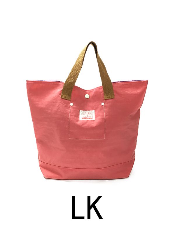 日本 OCEAN&GROUND - 經典休閒大容量手提袋/購物袋-GOODAY 純色-亮黃 YE (33x31x12cm)