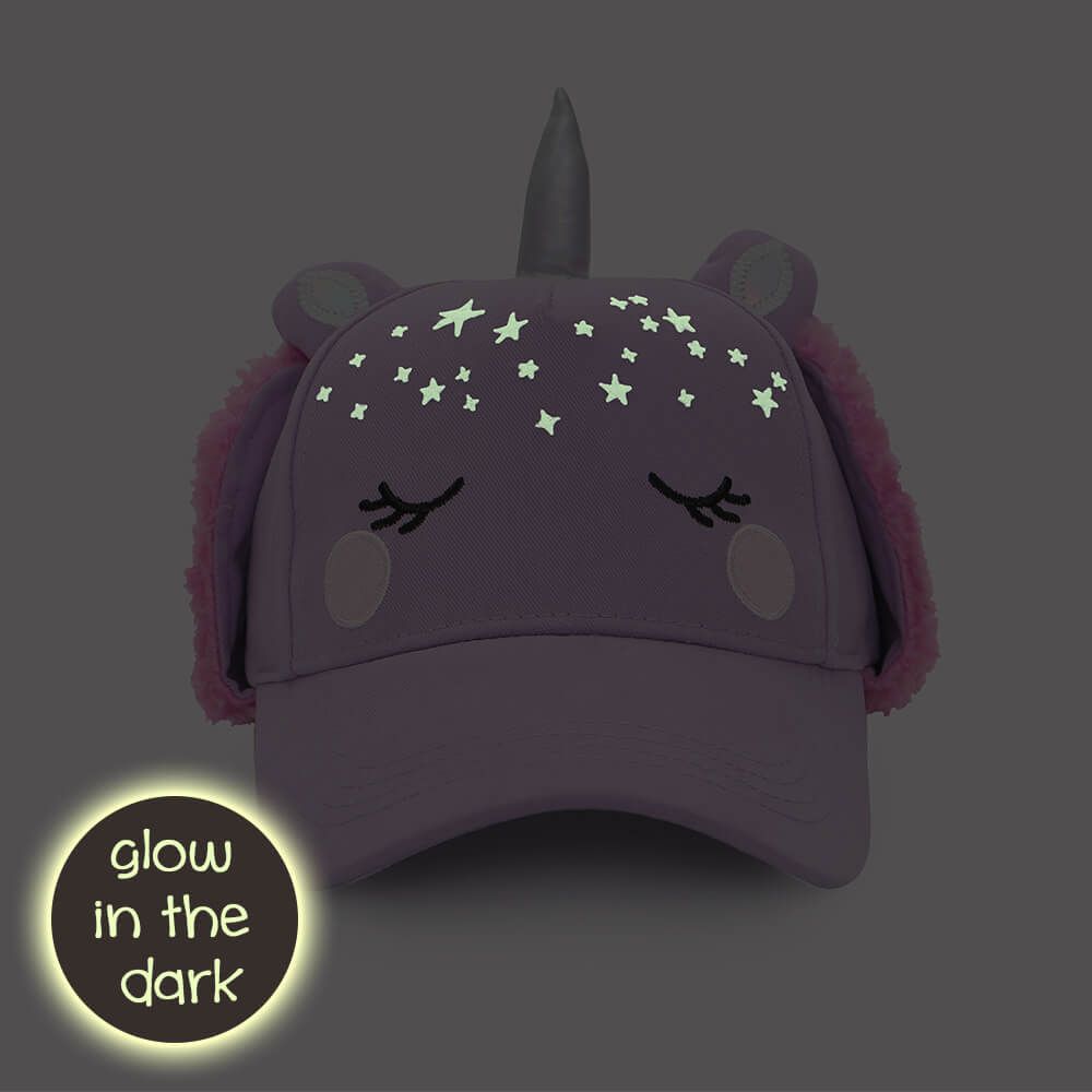 加拿大 flapjackkids - 3D造型遮耳棒球帽-獨角獸