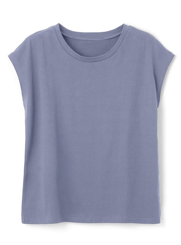 日本 GRL - 100%美國棉透氣百搭短袖上衣-杏