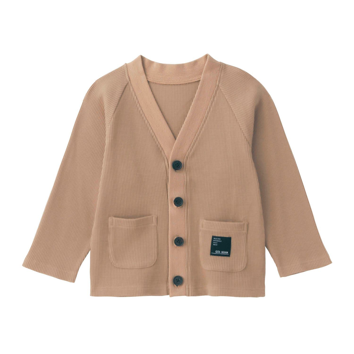 日本千趣會 - 學院風V領針織外套-石墨黑