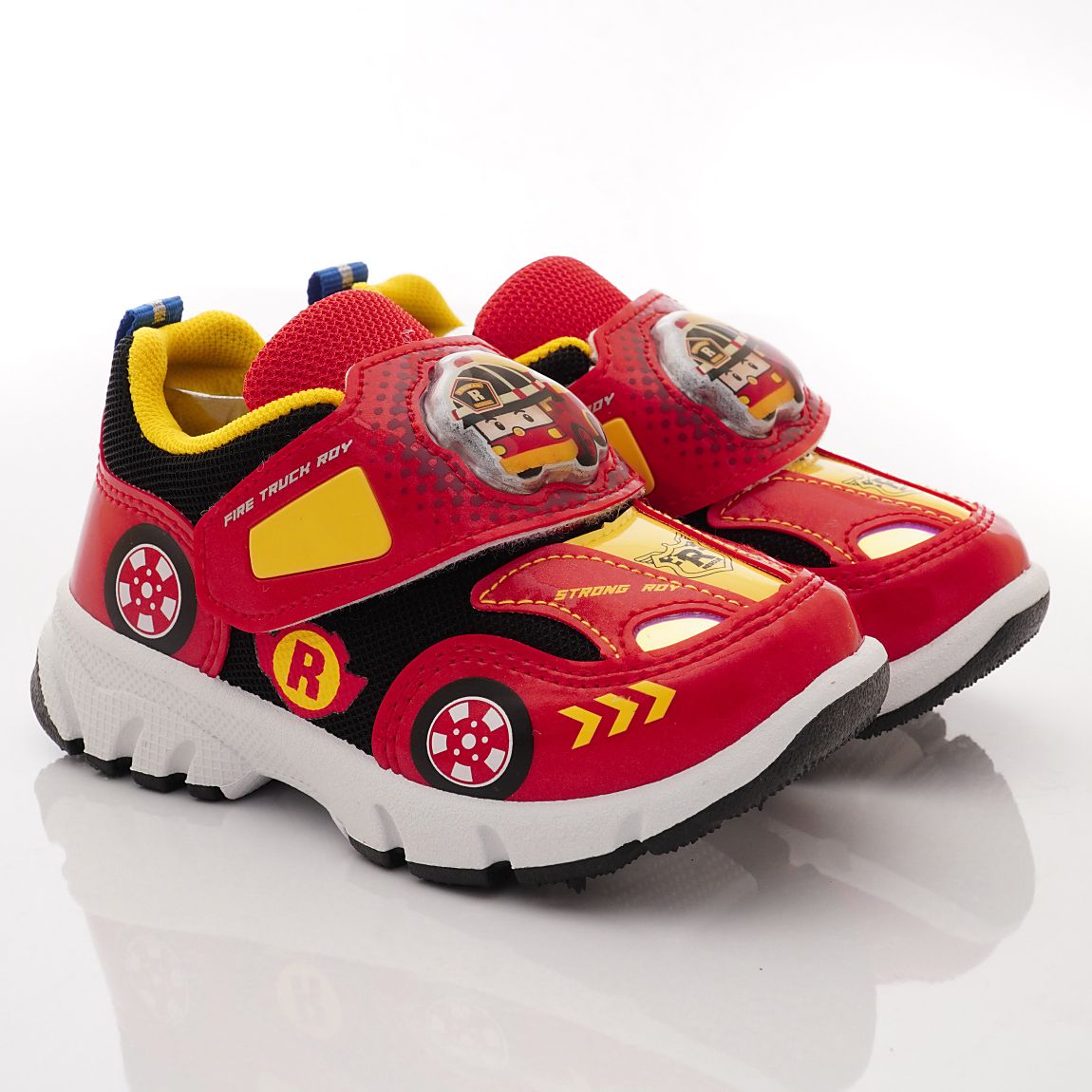 POLI 波力救援小英雄 - 台灣製電燈休閒運動款(中小童段)-運動鞋-紅