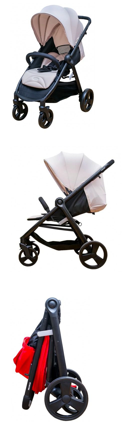 美國欣康Syncon - 歐式時尚手推車-米白