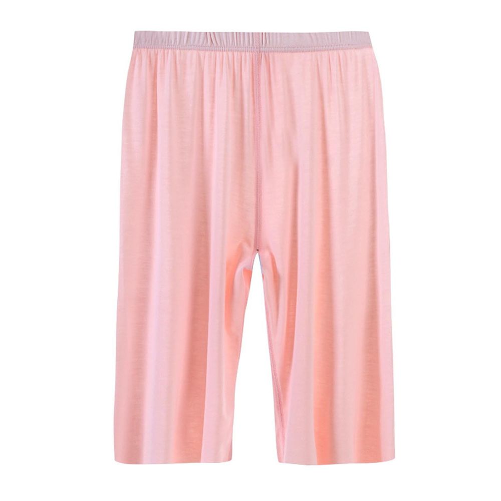 MAMDADKIDS - 素色透氣五分褲/家居褲-淺粉色