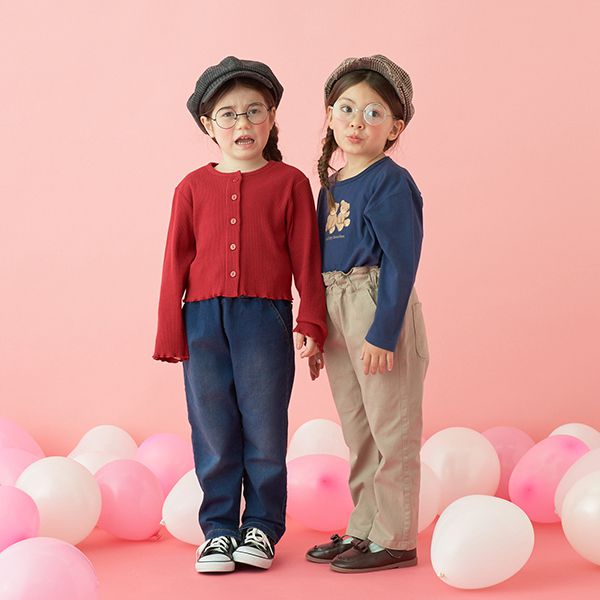 日本 Lycee mine - 俏麗皺摺錐形彈力牛仔褲-海軍藍