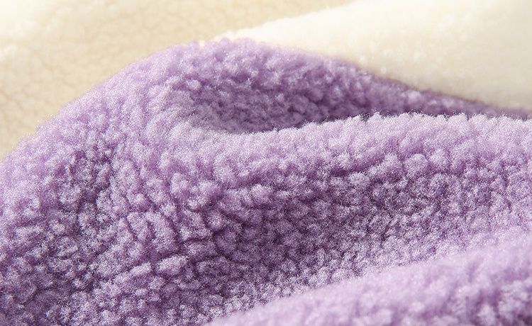 立體造型撞色羊羔絨連帽外套-UFO專員-藍色