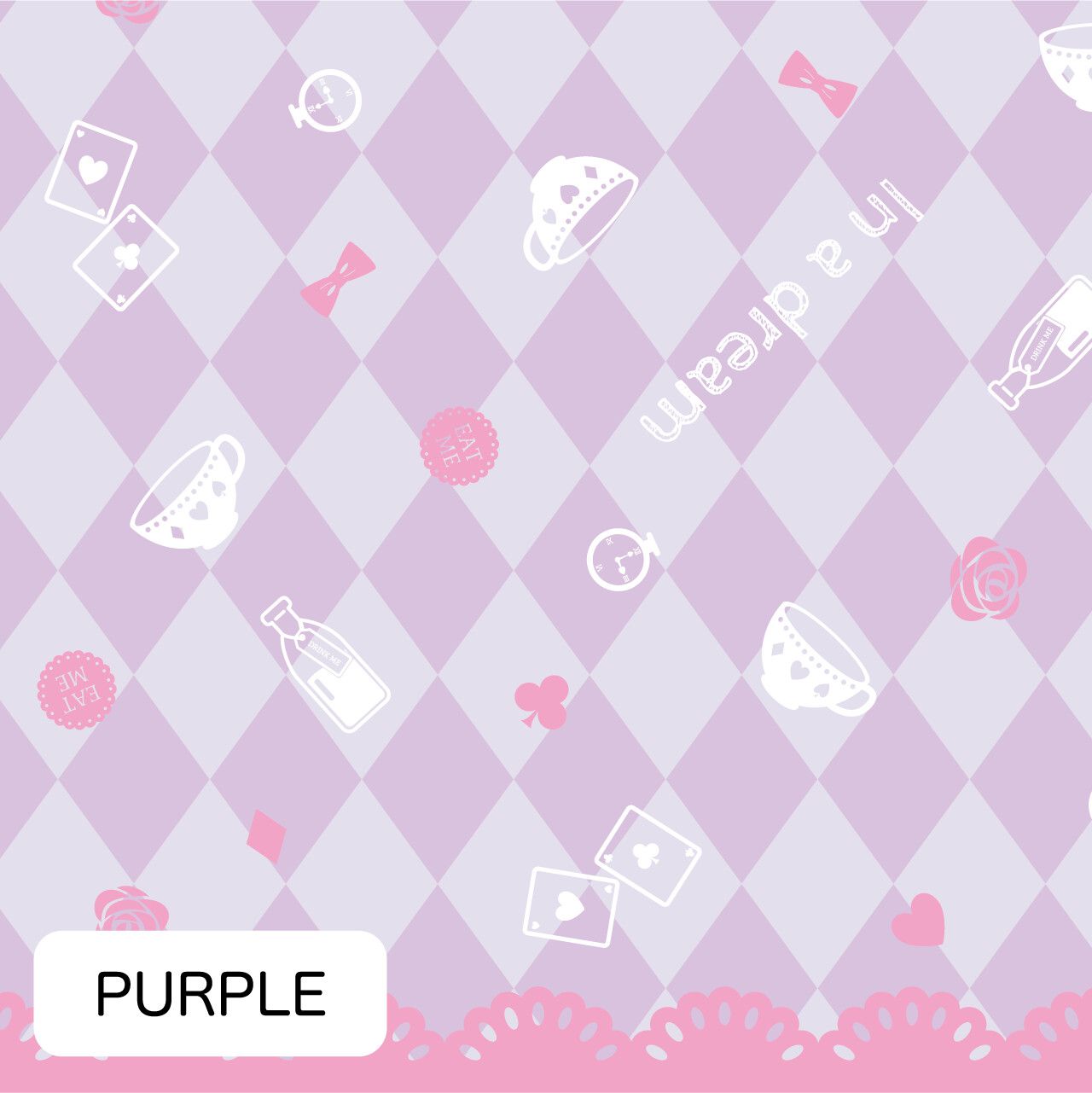 日本中谷 - 輕量透明窗兒童雨傘/折疊傘-格紋夢遊-粉紫 (50cm(身高115-125cm))