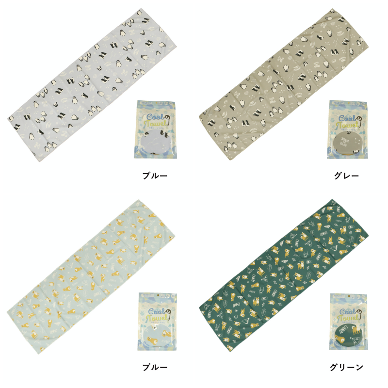 日本涼感雜貨 - 水涼感巾-漸層結晶-藍 (30x100cm)